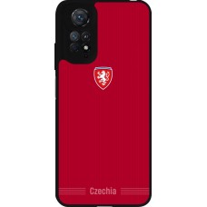 Coque Xiaomi Redmi Note 11 / 11S - Silicone rigide noir Maillot de football Répuplique Tchèque 2026 personnalisable