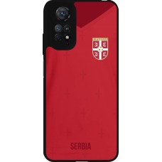 Coque Xiaomi Redmi Note 11 / 11S - Silicone rigide noir Maillot de football Serbie 2022 personnalisable