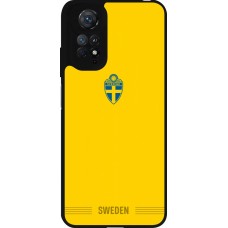 Coque Xiaomi Redmi Note 11 / 11S - Silicone rigide noir Maillot de football Suède 2026 personnalisable