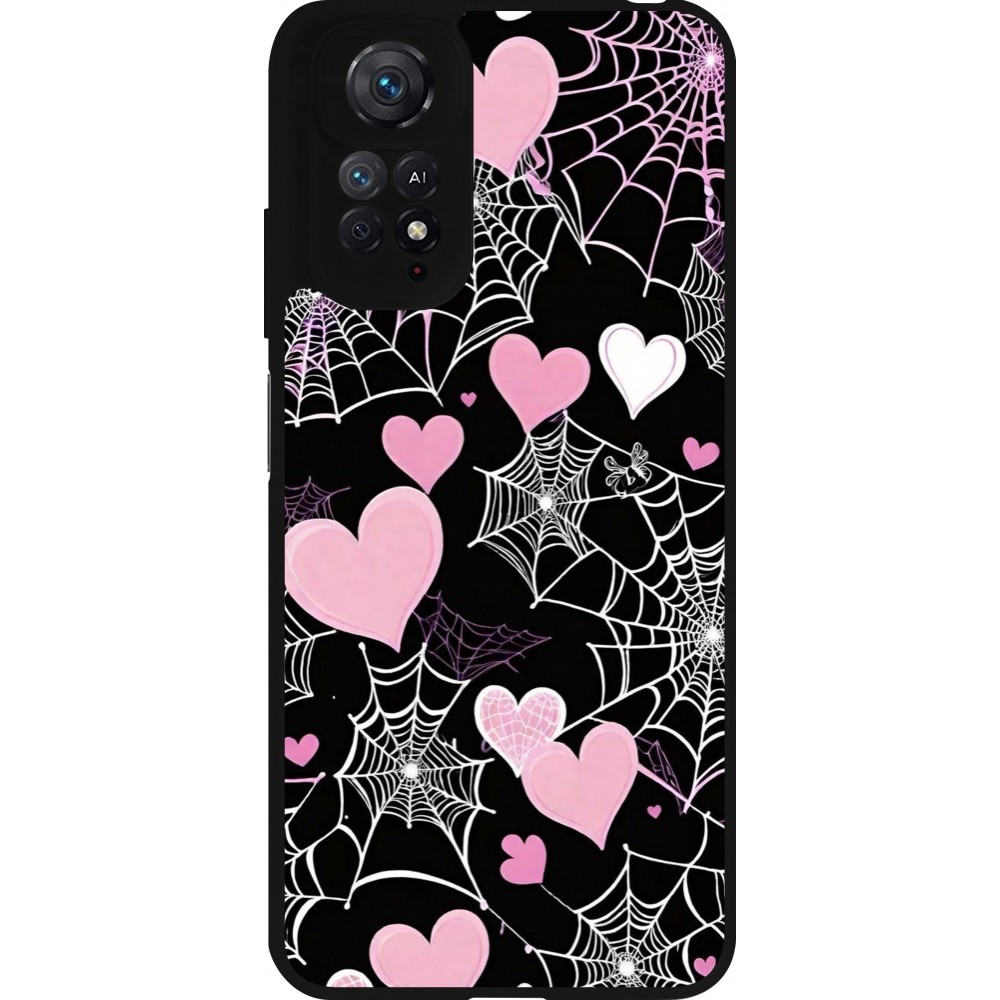 Coque Xiaomi Redmi Note 11 / 11S - Silicone rigide noir Halloween 2024 girly