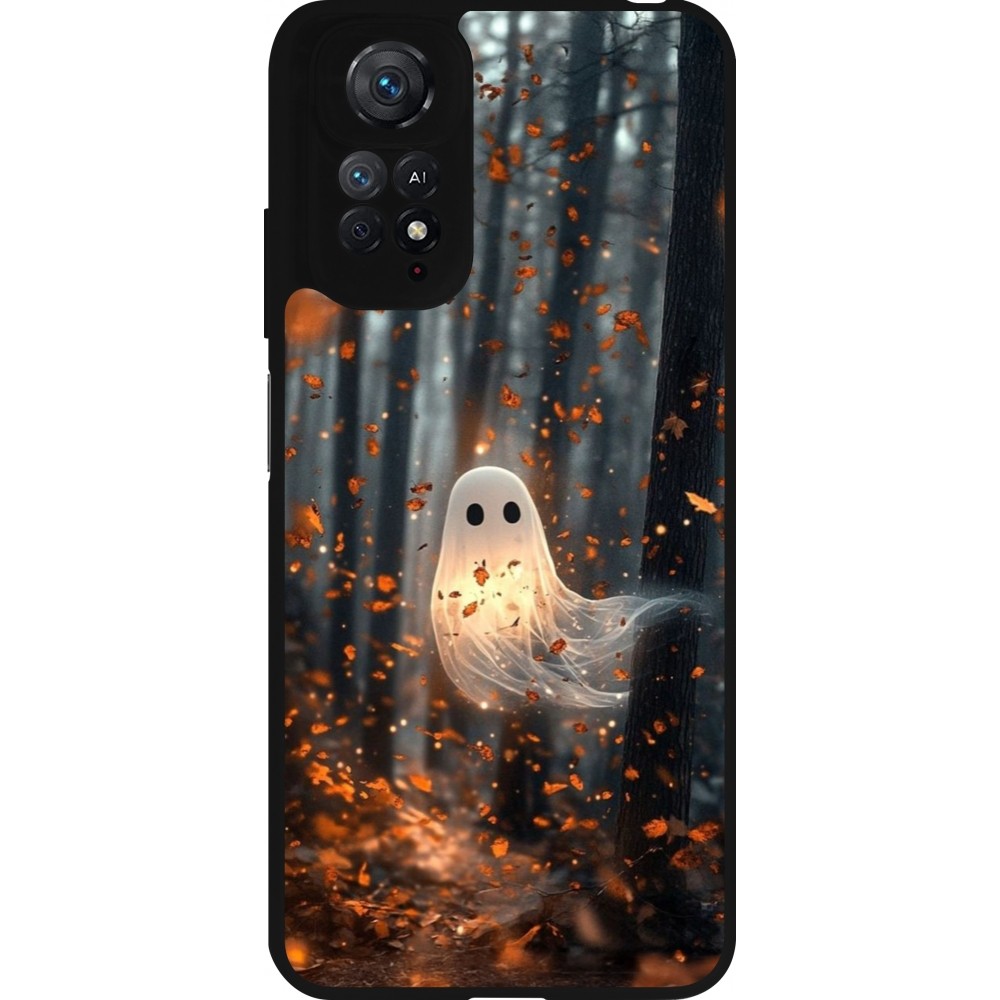 Xiaomi Redmi Note 11 / 11S Case Hülle - Silikon schwarz Halloween 2025 Ghost in the forest
