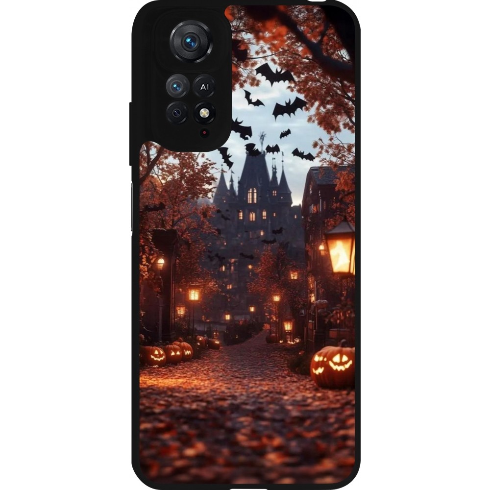 Xiaomi Redmi Note 11 / 11S Case Hülle - Silikon schwarz Halloween 2025 Haunted house
