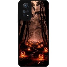 Coque Xiaomi Redmi Note 11 / 11S - Silicone rigide noir Halloween 2025 Road of Terrifying Pumpkins