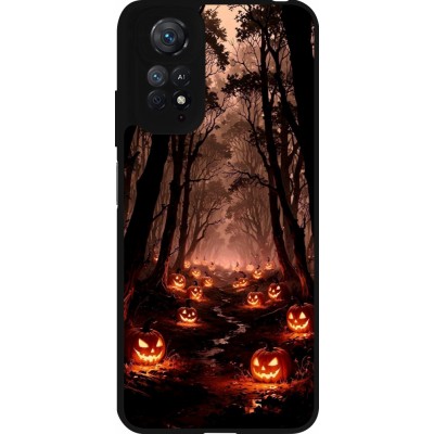 Xiaomi Redmi Note 11 / 11S Case Hülle - Silikon schwarz Halloween 2025 Road of Terrifying Pumpkins
