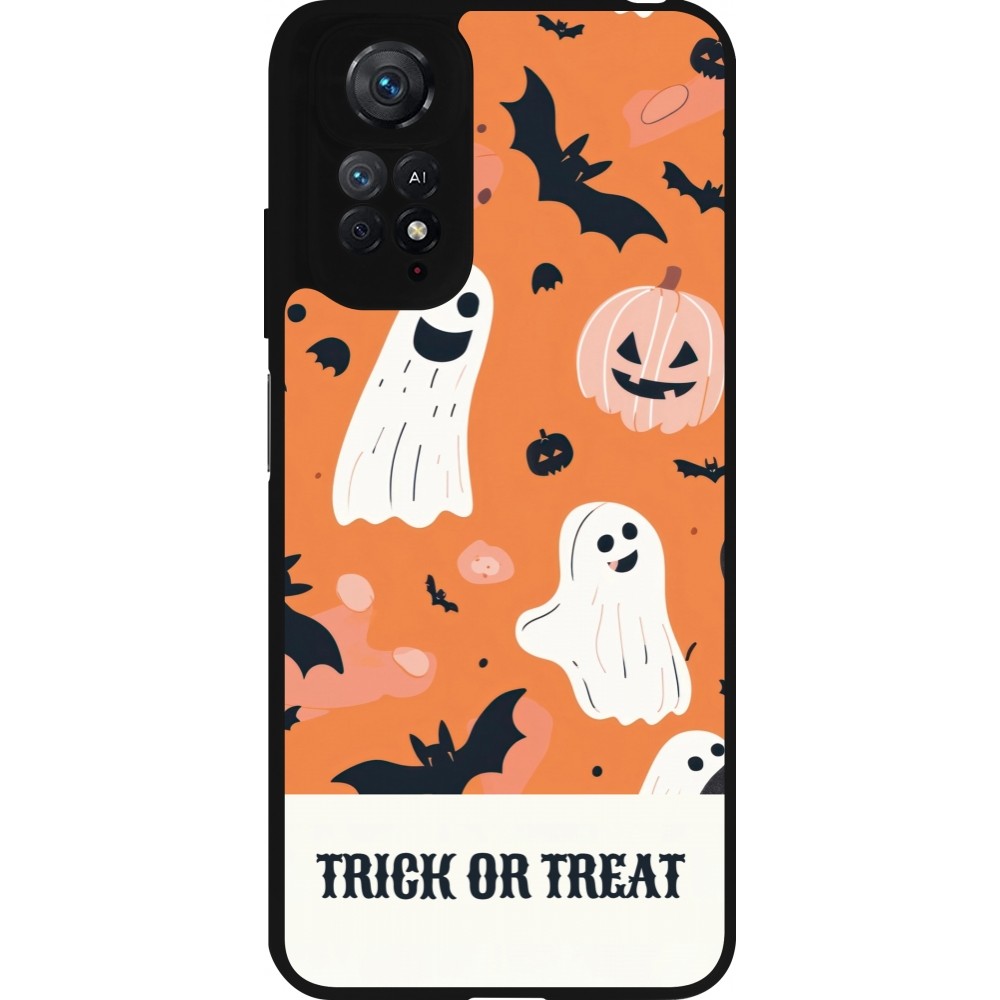 Coque Xiaomi Redmi Note 11 / 11S - Silicone rigide noir Halloween 2025 Trick treat