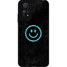 Coque Xiaomi Redmi Note 11 / 11S - Silicone rigide noir Happy smiely irisé