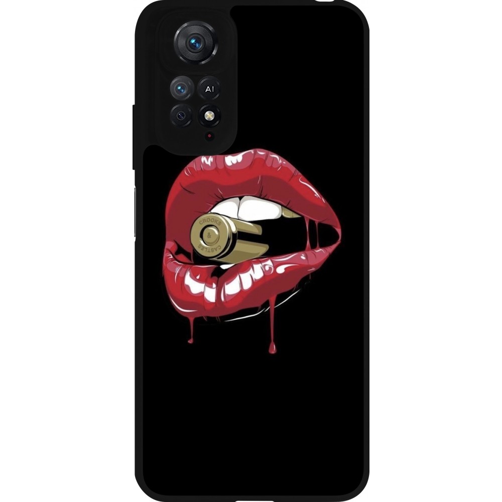 Coque Xiaomi Redmi Note 11 / 11S - Silicone rigide noir Lips bullet