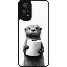 Xiaomi Redmi Note 11 / 11S Case Hülle - Silikon schwarz Otter Toilettenpapier