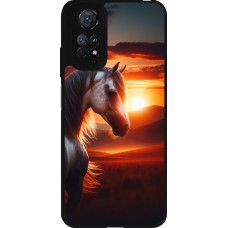 Coque Xiaomi Redmi Note 11 / 11S - Silicone rigide noir Majestic Sunset Horse
