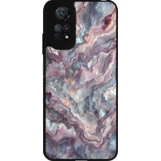 Xiaomi Redmi Note 11 / 11S Case Hülle - Silikon schwarz Violetter silberner Marmor
