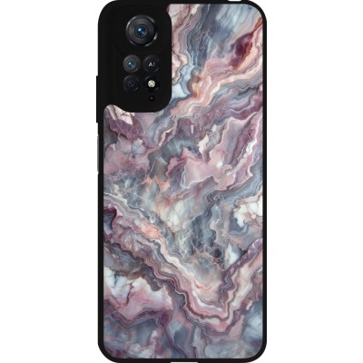 Xiaomi Redmi Note 11 / 11S Case Hülle - Silikon schwarz Violetter silberner Marmor