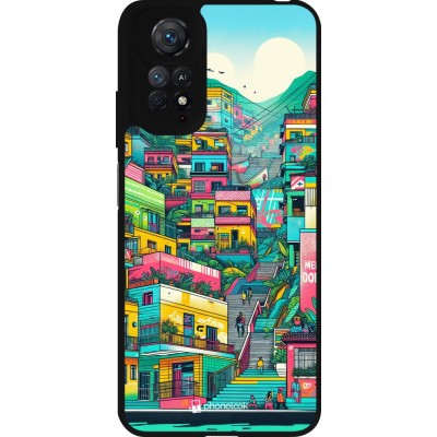 Xiaomi Redmi Note 11 / 11S Case Hülle - Silikon schwarz Medellin Comuna 13 Kunst
