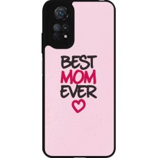 Coque Xiaomi Redmi Note 11 / 11S - Silicone rigide noir Mom 2023 best Mom ever pink