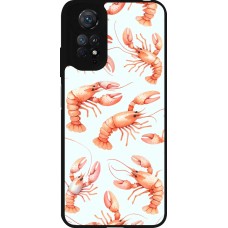 Coque Xiaomi Redmi Note 11 / 11S - Silicone rigide noir Pattern de homards pastels