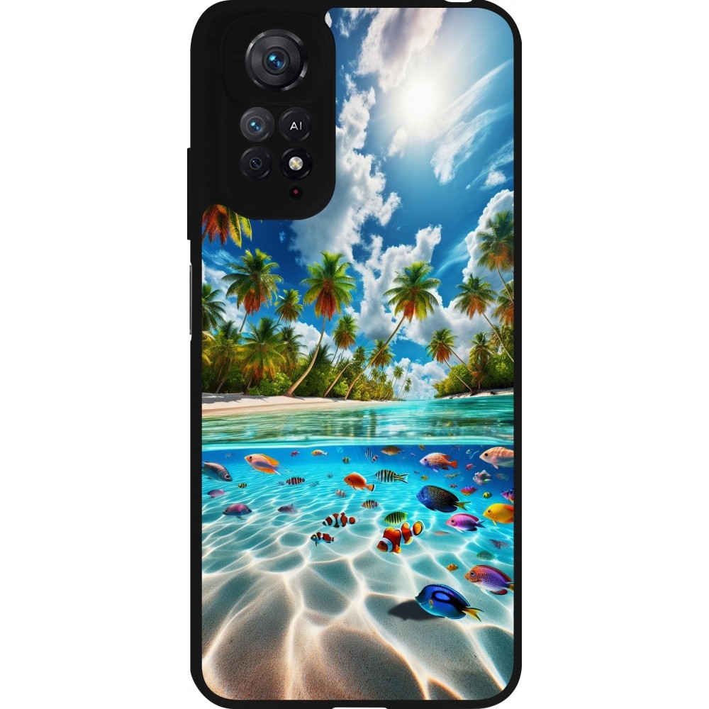 Xiaomi Redmi Note 11 / 11S Case Hülle - Silikon schwarz Strandparadies