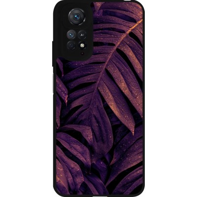Coque Xiaomi Redmi Note 11 / 11S - Silicone rigide noir Purple Light Leaves
