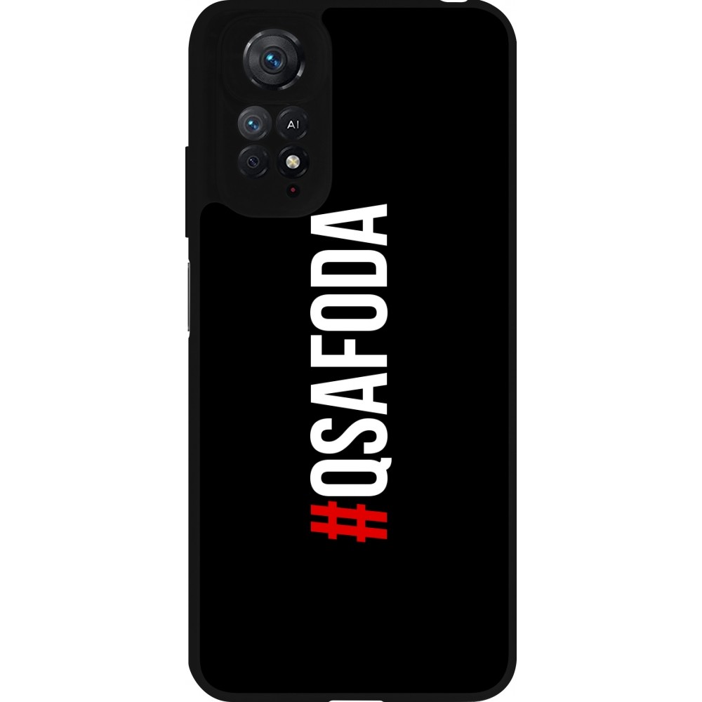 Coque Xiaomi Redmi Note 11 / 11S - Silicone rigide noir Qsafoda 1