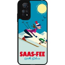 Coque Xiaomi Redmi Note 11 / 11S - Silicone rigide noir Saas-Fee Ski Downhill