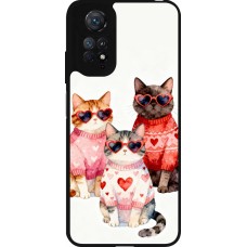Coque Xiaomi Redmi Note 11 / 11S - Silicone rigide noir Saint Valentines Day 26 Cat Love