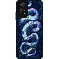 Coque Xiaomi Redmi Note 11 / 11S - Silicone rigide noir Serpent Blue Anaconda