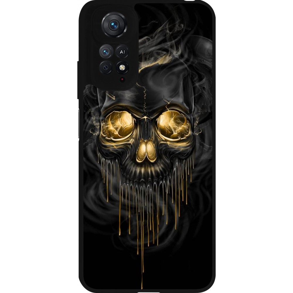 Coque Xiaomi Redmi Note 11 / 11S - Silicone rigide noir Skull 02
