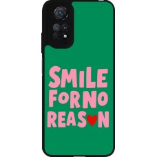 Coque Xiaomi Redmi Note 11 / 11S - Silicone rigide noir Smile for no reason 2026