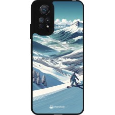 Xiaomi Redmi Note 11 / 11S Case Hülle - Silikon schwarz Snowboarder Berg