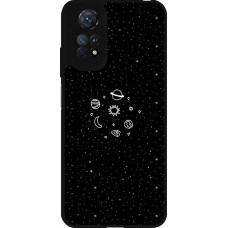 Coque Xiaomi Redmi Note 11 / 11S - Silicone rigide noir Space Doodle