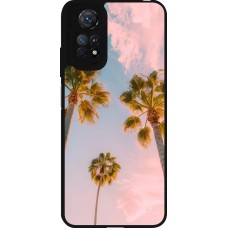 Coque Xiaomi Redmi Note 11 / 11S - Silicone rigide noir Summer 2025 Palmiers