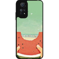 Coque Xiaomi Redmi Note 11 / 11S - Silicone rigide noir Views through a watermelon Summer 2026