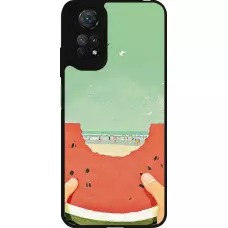 Coque Xiaomi Redmi Note 11 / 11S - Silicone rigide noir Views through a watermelon Summer 2026