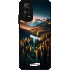 Xiaomi Redmi Note 11 / 11S Case Hülle - Silikon schwarz Sonnenuntergang Waldsee