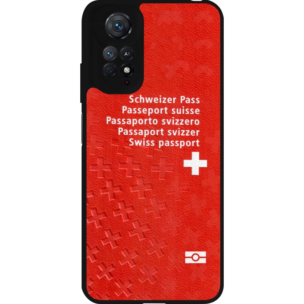 Coque Xiaomi Redmi Note 11 / 11S - Silicone rigide noir Swiss Passport