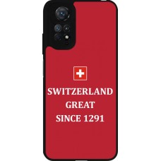 Coque Xiaomi Redmi Note 11 / 11S - Silicone rigide noir Switzerland Great Since 1291