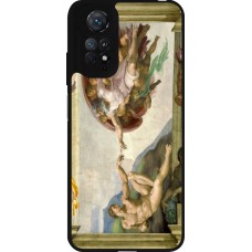 Xiaomi Redmi Note 11 / 11S Case Hülle - Silikon schwarz Kunstbild - Die Erschaffung Adams - Michelangelo