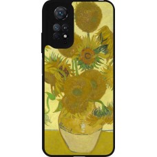 Xiaomi Redmi Note 11 / 11S Case Hülle - Silikon schwarz Kunstbild - Sonnenblumen  - Van Gogh