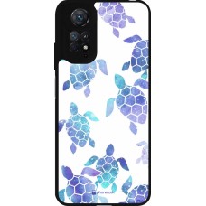 Coque Xiaomi Redmi Note 11 / 11S - Silicone rigide noir Turtles pattern watercolor