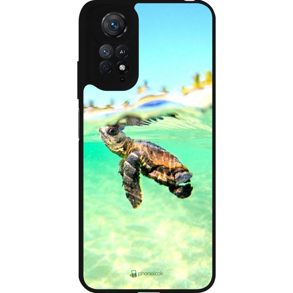 Coque Xiaomi Redmi Note 11 / 11S - Silicone rigide noir Turtle Underwater