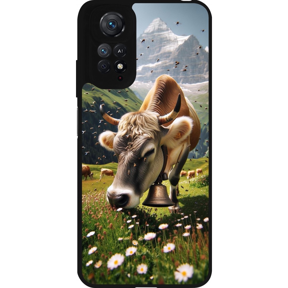Xiaomi Redmi Note 11 / 11S Case Hülle - Silikon schwarz Kuh Berg Wallis