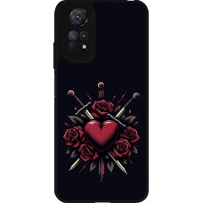 Coque Xiaomi Redmi Note 11 / 11S - Silicone rigide noir Valentine 2024 gothic love