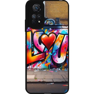 Coque Xiaomi Redmi Note 11 / 11S - Silicone rigide noir Valentine 2025 Love U Tag