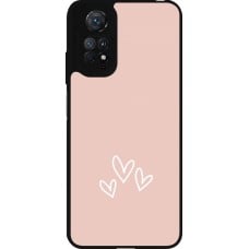 Xiaomi Redmi Note 11 / 11S Case Hülle - Silikon schwarz Valentine 2023 three minimalist hearts