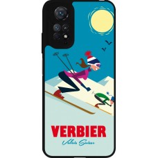 Coque Xiaomi Redmi Note 11 / 11S - Silicone rigide noir Verbier Ski Downhill