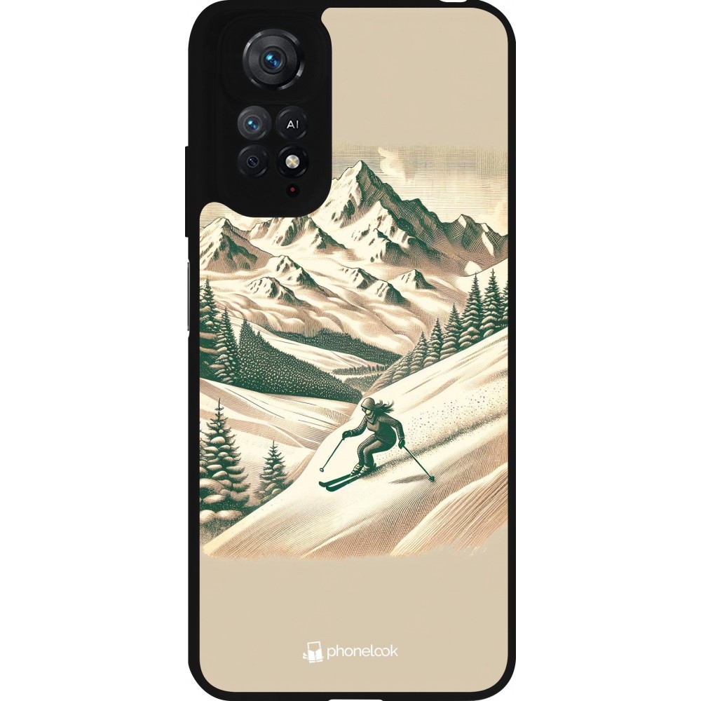 Xiaomi Redmi Note 11 / 11S Case Hülle - Silikon schwarz Vintage Skiberg