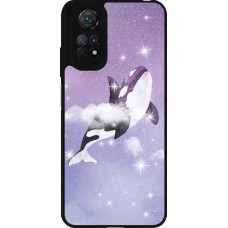Coque Xiaomi Redmi Note 11 / 11S - Silicone rigide noir Whale in sparking stars