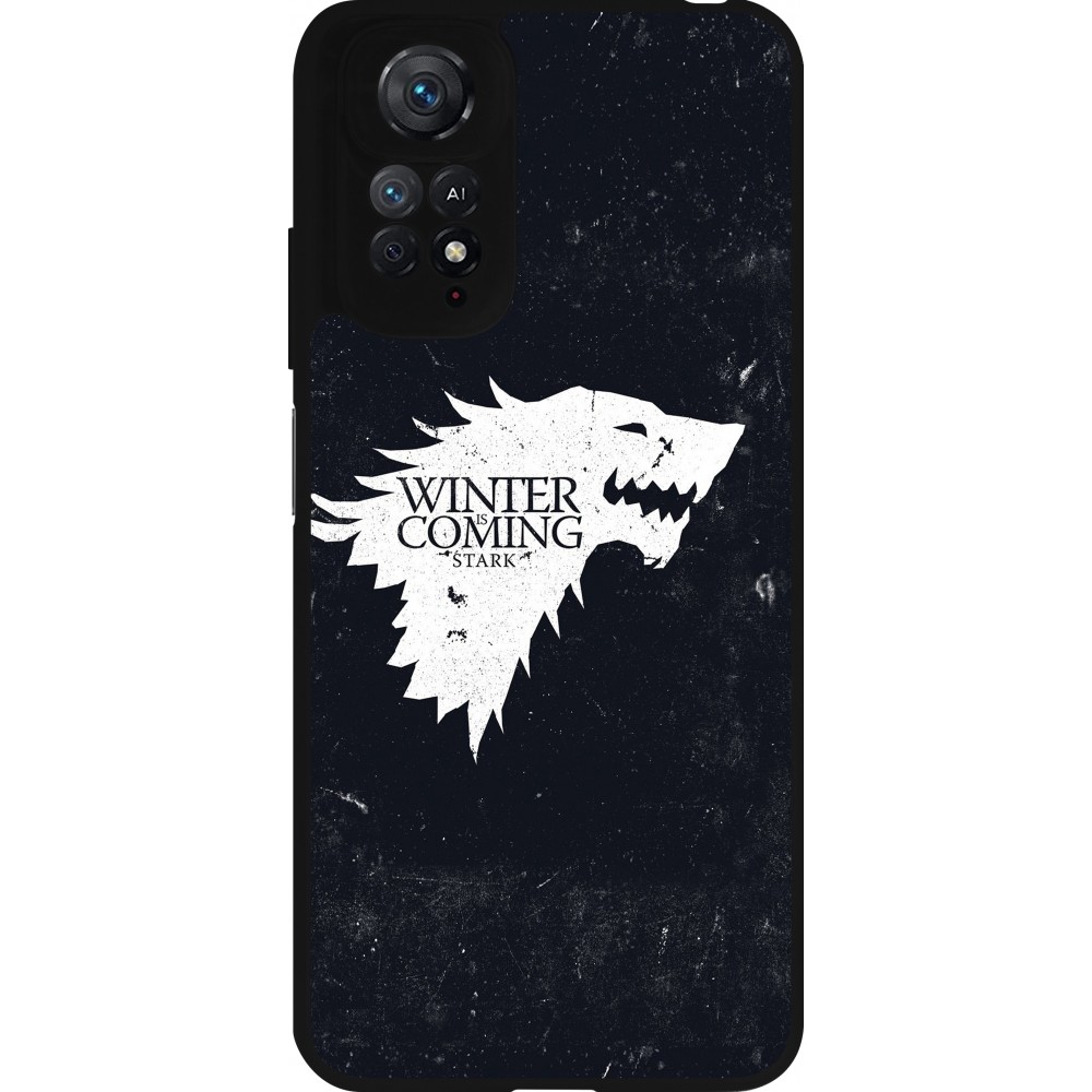 Xiaomi Redmi Note 11 / 11S Case Hülle - Silikon schwarz Winter is coming Stark