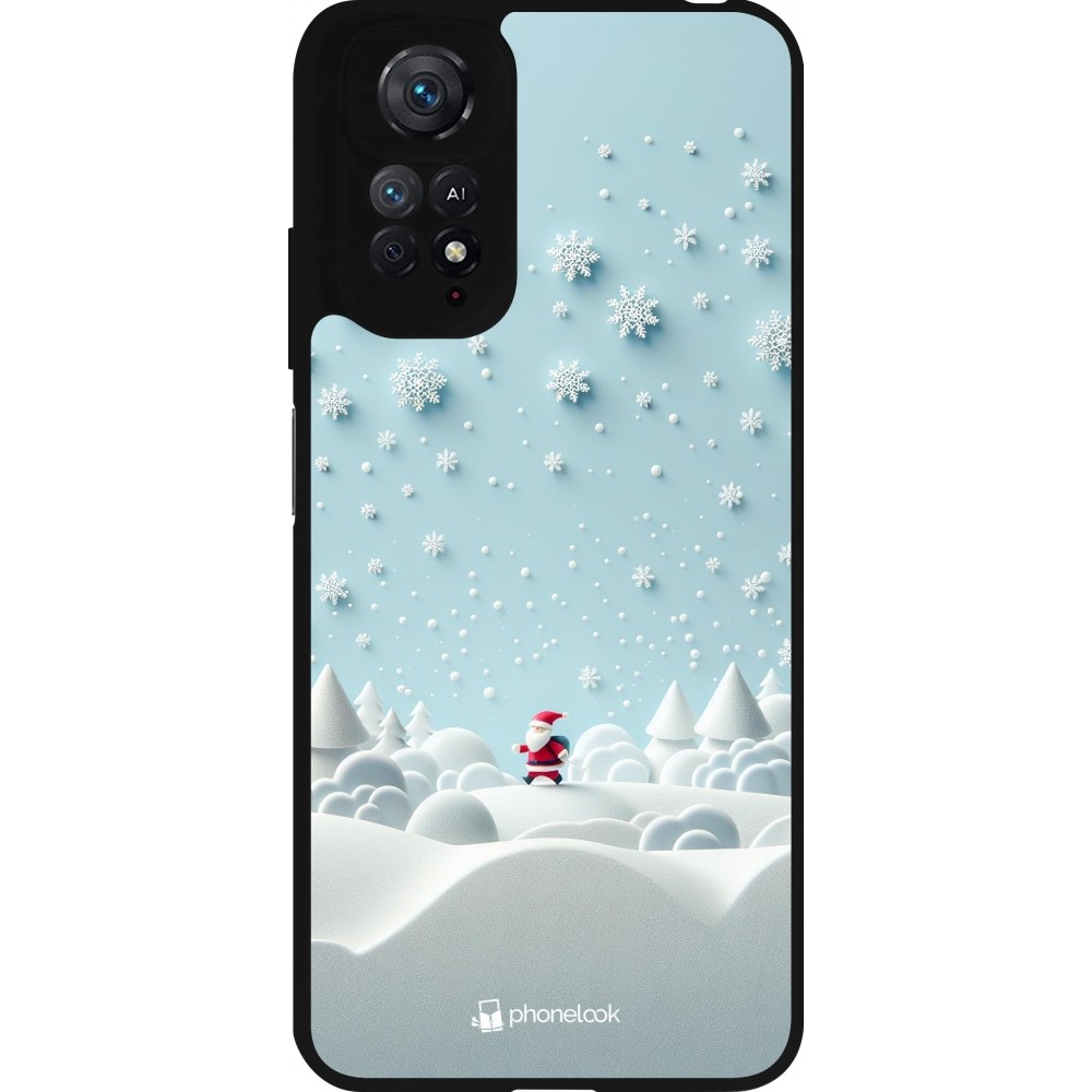 Xiaomi Redmi Note 11 / 11S Case Hülle - Silikon schwarz Weihnachten 2023 Kleiner Vater Schneeflocke