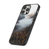 iPhone 12 / 12 Pro Case Hülle - Silikon schwarz Autumn 22 forest lanscape
