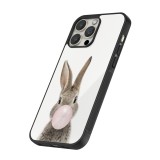 iPhone 12 / 12 Pro Case Hülle - Silikon schwarz Easter 2023 bubble gum bunny