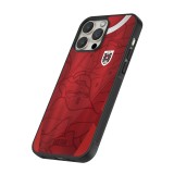Coque iPhone 12 / 12 Pro - Silicone rigide noir Maillot de football Autriche personnalisable
